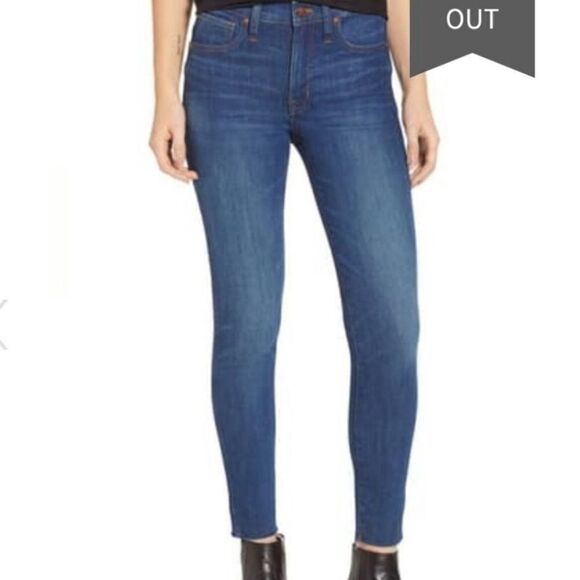 Madewell 9” High Rise Skinny Crop Blue Size 25 - Picture 6 of 8